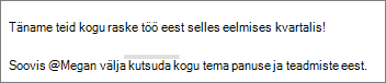 Soovi korral saate kuvada ainult isikute eesnimed.