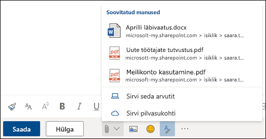 Manusta soovitatud manuseid kuvavad failid