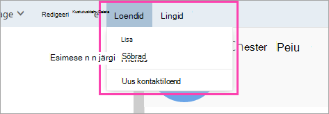Kuvatõmmis nupust Loendid