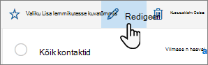 Kuvatõmmis nupust Redigeeri kontakti