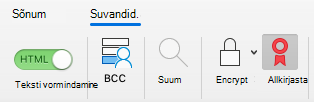 Meilisõnumis sisselogimisnupu kuvamine