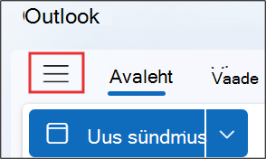 Kuvatõmmis, mis näitab, mida teha, kui te ei näe outlook.com käsku Lisa kalender