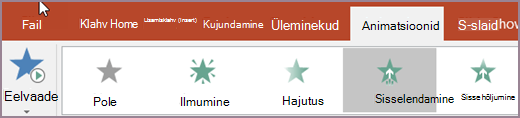 Animatsiooni valimine