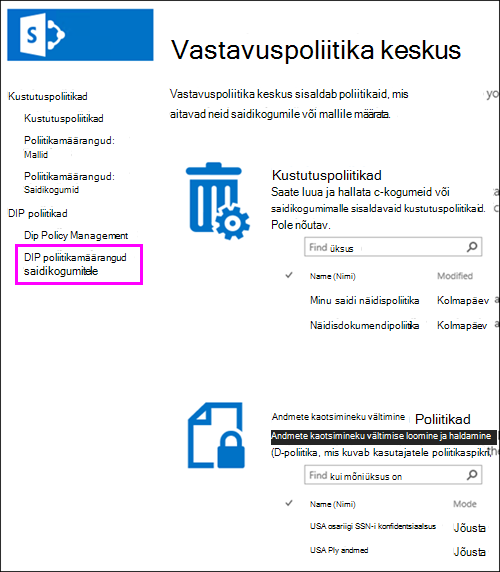 Saidikogumite poliitikamäärangute suvand