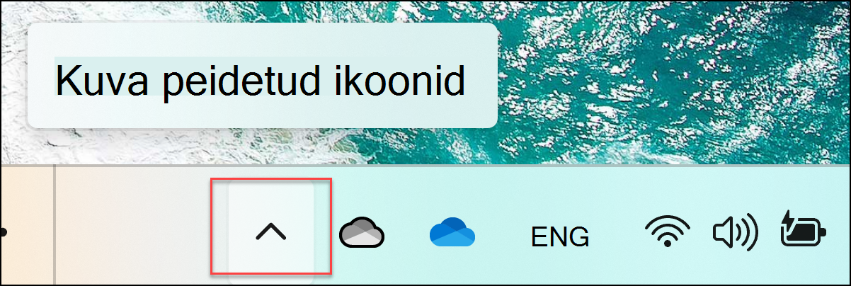 kuva peidetud ikoonid