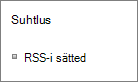 RSS-i (List communications) sätted