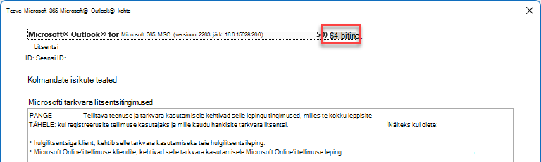 Aken, kus on kuvatud Microsoft Outlooki üksikasjad.