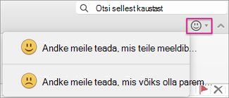 Klõpsake tagasiside andmiseks suvandit.
