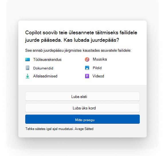 Failiketta nõusoleku dialoog