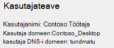 Raadiovõrgu aruandes kuvatav kasutajateave