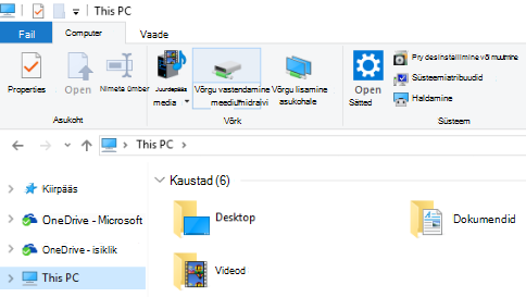 File Explorer kuvatõmmis