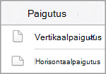 Paigutuse valimine