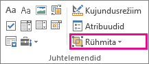 arendusrežiimi nupp Rühmita