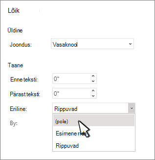 Taande = pole valimine