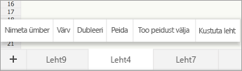 Valitud lehesakk, kus kuvatakse käsk Nimeta ümber