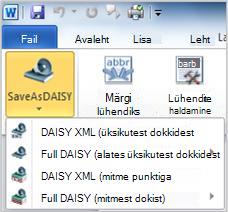 Nupu Save as Daisy rippmenüü