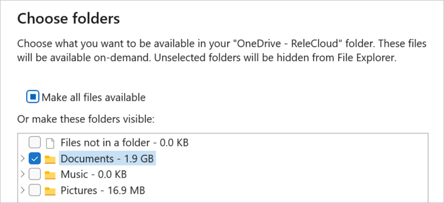 Pilt, mis näitab, kuidas Windowsis kaustu valida