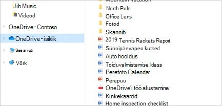 File Explorer avatud, kui valitud on OneDrive-Personal