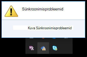 Sünkroonimisprobleemide algdialoog pilveikooni klõpsamisel
