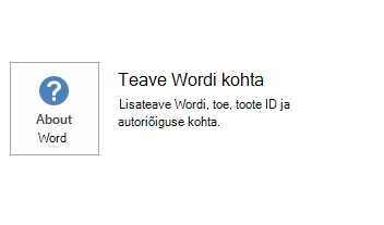 Värskenduse ja Word suvandite screeenshot.