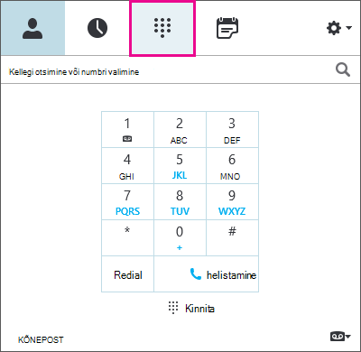 Telefoninumbri dialoogiboksi redigeerimine