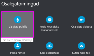 Participant actions menu with Mute Audience highlighted