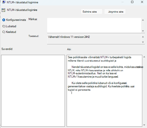 NTLM Enhanced Logging policy