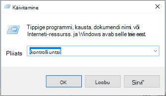 Image of the Windows run dialog