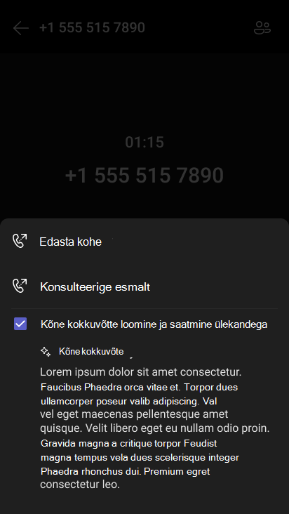 AI-genereeritud kokkuvõte kõne edastamisel