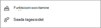 Tagasiside saatmine ja soovitamine