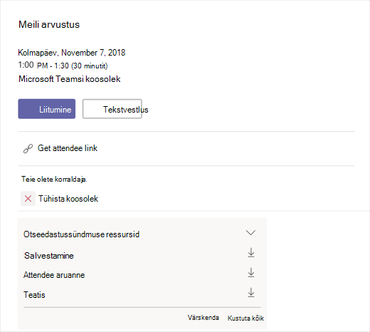 Download transnscript button