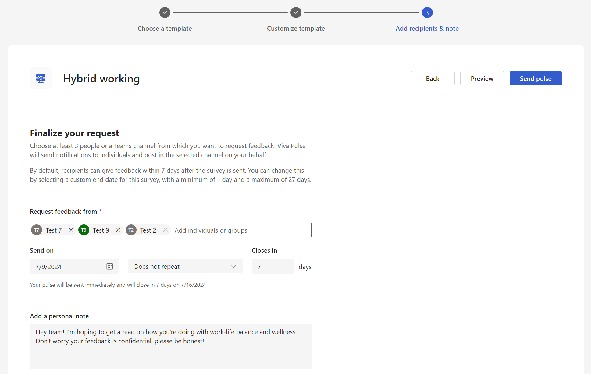 Hübriidtööimpulsi taotluse ajastamine