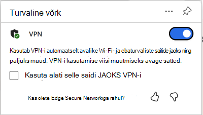 VPN-i tumblerlüliti kuvatõmmis