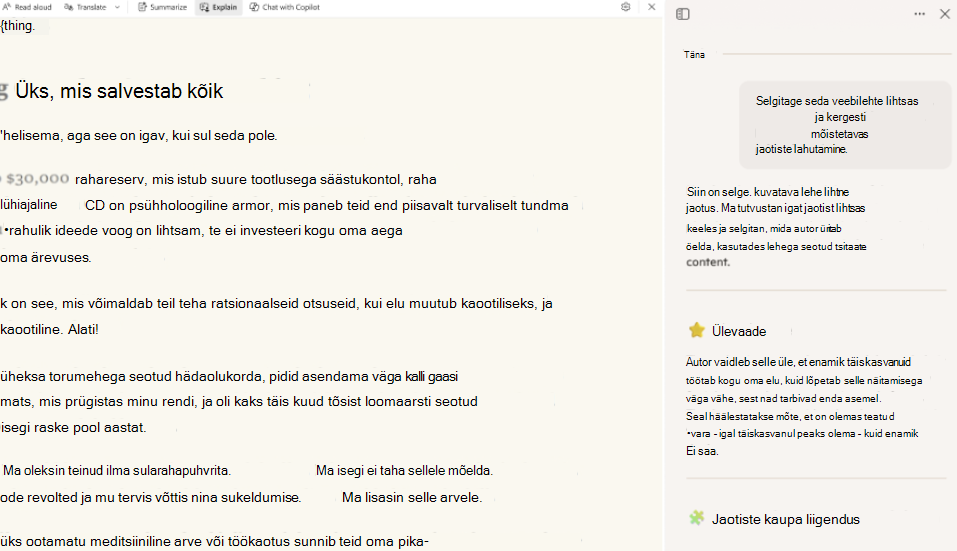 Screenshot of readingmode-copilot.