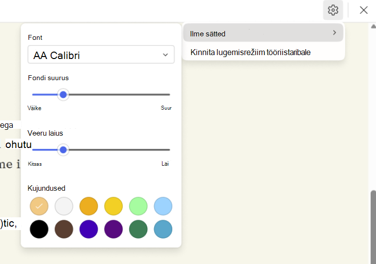 Screenshot of readingmode-font.