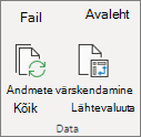 PivotTable-liigendtabeli värskendamine