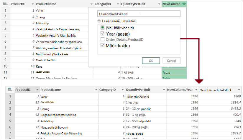 Power Query ühendamine