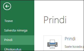 Valitud lahtrite printimine