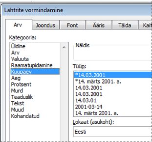 Format Cells dialog box