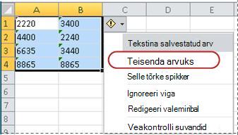 Käsk Teisenda arvuks