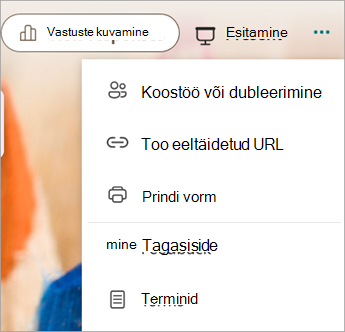 Valige rohkem vormisätteid, et kuvada koostöö või dubleerimine