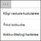 Microsoft Forms rohkem suvandeid