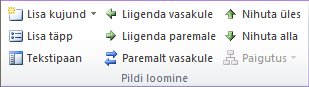Menüü Kujundus jaotise SmartArt-riistad alamjaotis Graafikaobjekti loomine