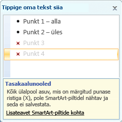 Punase X-iga tekstipaan