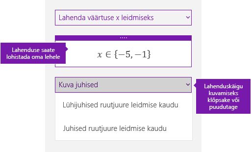 Nupp Kuva juhised tööpaanil Matemaatika
