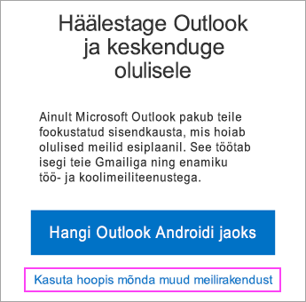 Sünkroonimise lubamiseks lingi klõpsamine