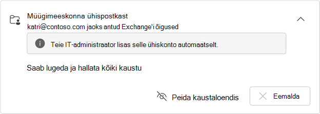 Automaatselt vastendatud ühispostkastikaart