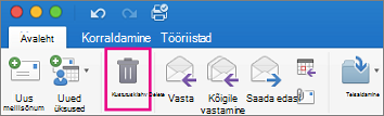 Klõpsake menüüs Avaleht nuppu Kustuta