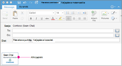 Signatuuriblokiga meilisõnum