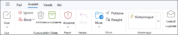Uue Outlooki Windowsi versiooni lint